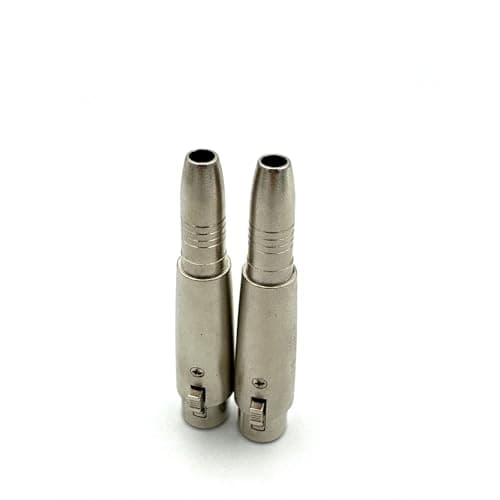 Image of Qczhiwen 2 PCS 3 Pin XLR Female to 1/4" Female Adapter, TS/TRS Quarter Inch to XLR Jack Converter, Metal Construction for Microphone