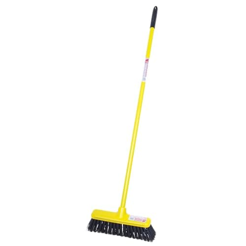 Image of Red Gorilla Broom Short Handled Sweeping Brush Hard Bristles 30cm Head Weather Resistant for Indoors Outdoors Yard 1.3m Long (Yellow)