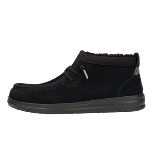 Image of Hey Dude men's Wally Mid Gripr Warmth Sneaker, Black/Black, 9 UK