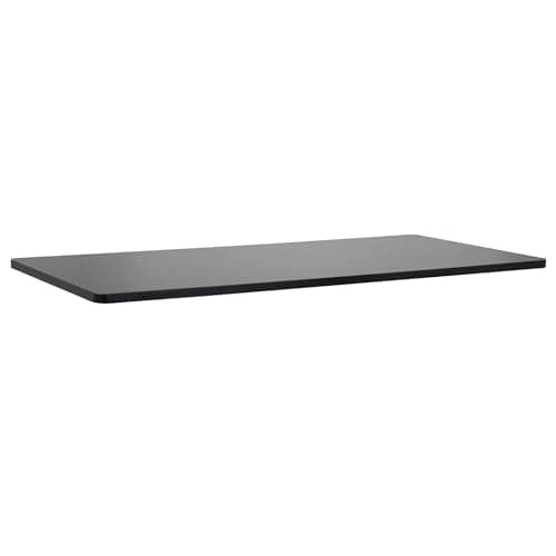 Image of Dellonda Black Rectangular Desktop 1400 x 700mm, 1" Thickness - DH21