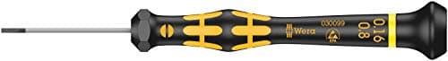 Image of Wera 1578 A ESD Kraftform Micro Slotted Screwdriver, 0.16 x 0.8 x 40 mm