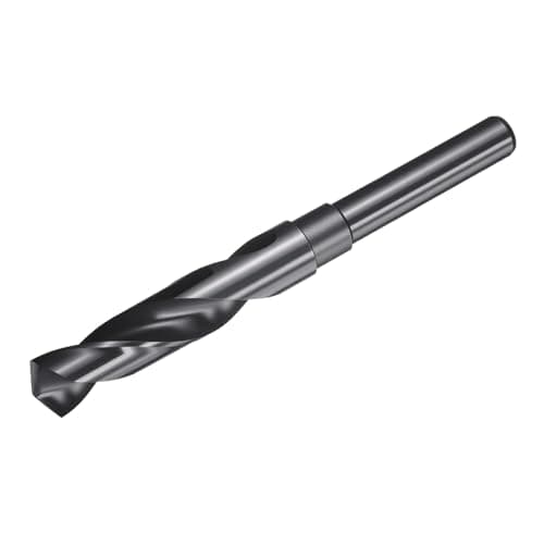 Image of sourcing map 17mm Drill Bit 1/2" Reduced Shank 3-Flat M2 High-Speed Steel Twist Nitriding Black 135° Bits for Hard Metal Stainless Steel,1pcs