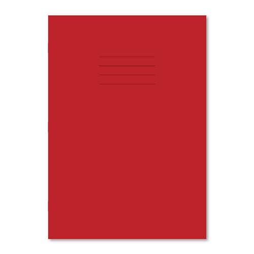 Image of Hamelin A4 8 mm Ruled and Margin 64 Pages Exercise Book - Red (Pack of 50)