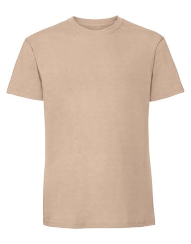 Image of COOZO Men's Classic Blank Ringspun Premium Crew Neck Short Sleeve T-Shirt - Desert Sand - L
