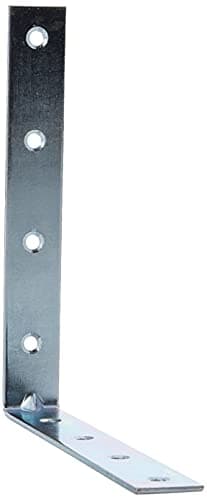 Image of Merriway® BH00160 (10 Pcs) Bright Zinc Plated Corner Braces Brackets Plates, 150 mm (6 Inch) - Pack of 10 Pieces