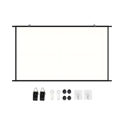 Image of Alksubbm Milk Silk Projection Screen with Short Throw Type 16: 9 Aspect Ratio Perfect for 4K Movie and Sports Home Theaters Home Theater Projection Scree