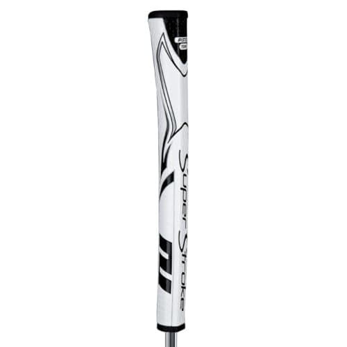 Image of SuperStroke Zenergy Pistol GT Tour Putter Grip - Traditional Feel with Enhanced Spyne Technology and No-Taper Design for Improved Grip Stability - White / Black