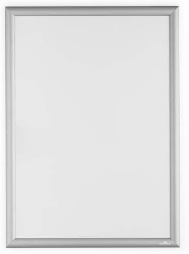 Image of Durable A2 Aluminium Snap Frames - Wall Mountable with Self-Adhesive Pads or Screws - Silver - Pack of 1 - Ideal for Displaying Menus, Posters, and More