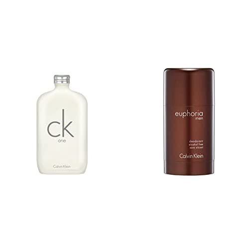 Image of Calvin Klein CK ONE Unisex Eau de Toilette, 300ml & Euphoria for Men Deodorant Stick, 75 g