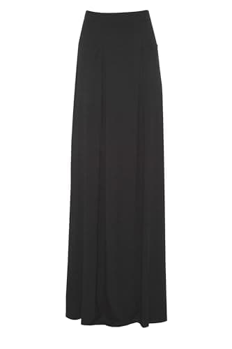 Image of Long Tall Sally - LTS Tall Fit & Flare Stretch Maxi Skirt - Women's Black