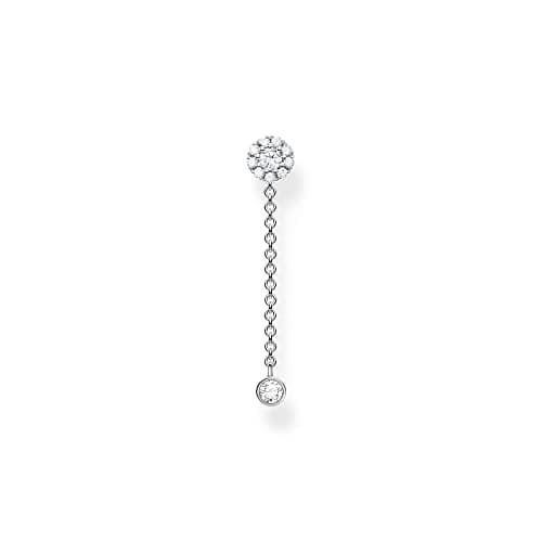 Image of THOMAS SABO Single ear stud with pendant stone long silver 925 Sterling Silver