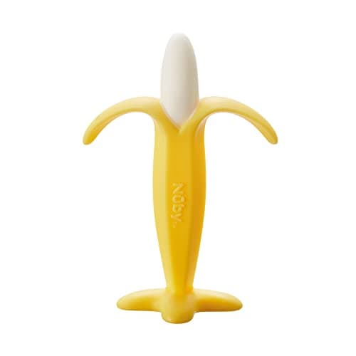 Image of Nuby Banana Soothing Teether Easy Grip BPA-Free Suitable from 3 Months Plus, One Size