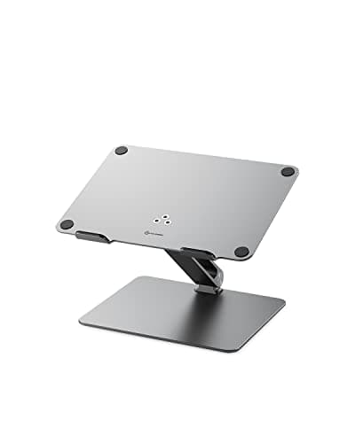 Image of ALOGIC Elite Adjustable laptop stand, Ergonomic riser with superior aluminium design, portable and sturdy, compatible with MacBook Pro, MacBook Air, Dell XPS, Chromebook and more.