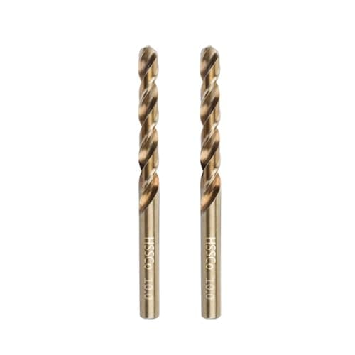 Image of Duraherra Cobalt Drill Bits Set 10mm 2-Pieces, M35 HSS Metric Jobber Drill Bit Set with Plastic Case for Stainless Steel, Metal, Aluminium, Tile, Wood, Plastic and Iron