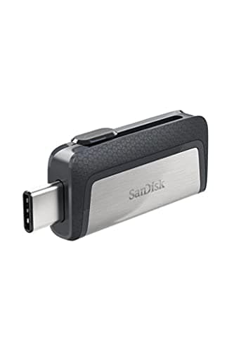 Image of SanDisk Ultra 64 GB Dual Type-C USB 3.0 Flash Drive, Silver