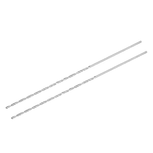 Image of sourcing map HSS(High Speed Steel) Extra Long Twist Drill Bits, 3mm Drill Diameter 300mm Length for Hardened Metal Woodwork Plastic Aluminum Alloy 2 Pcs