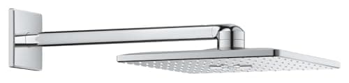 Image of GROHE Rainshower 310 Smartactive Cube Head Shower Set with 2 Spray Options 310mm Wall-Mounted Showerhead with 400mm Shower Arm, Chrome Finish, Square Shape Made In Germany 26479000