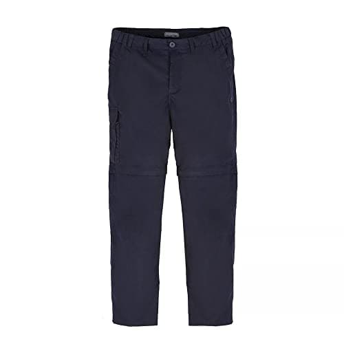 Image of Craghoppers Mens Expert Kiwi Convertible Tailored Trousers Dark Navy 36L