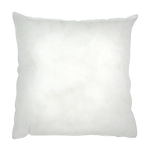 Image of Riva Home Paoletti Hollowfibre Cushion Pad Insert Inner- Small Square Shape - 100% Polyester Filling - Double Stitched Edges - 40 x 40cm (16" x 16" inches) - Designed in the UK, White, CPAD4040