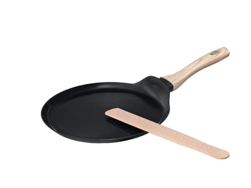 Image of Pyrex - Cook&Care recycled aluminium frying pan - Suitable for all heat sources - PFAS-free non-stick coating - Scratch resistant - Dishwasher safe - Wood effect handle (Ø26 cm (Crepère))