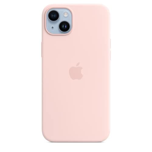 Image of Apple iPhone 14 Plus Silicone Case with MagSafe - Chalk Pink 