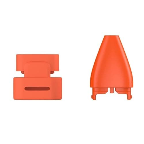 Image of Pen Nib Protector Set for Logitech Crayon Digital Pencil, Replacement Nib Cover+ Top Cap Combo Accessories (Nib Cover + Cap, Orange)