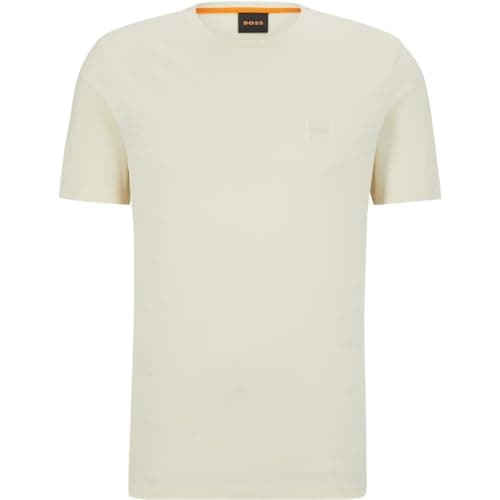 Image of BOSS Mens T-Shirt Short Sleeve Lifestyle Cotton Light Grey 070 3XL