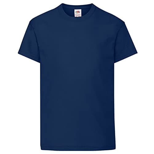 Image of Fruit of the Loom Childrens/Kids Original Short Sleeve T-Shirt (5-6 Years) (Deep Navy)