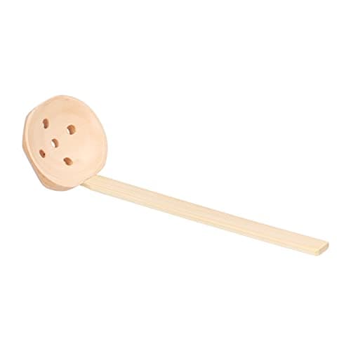 Image of Phefop Wooden Spoon, Slotted Spoon for Cooking, Natural Wood, Perfect for Hot Pot and Soup, Easy to Use with Long Handle, Ideal for Home Chefs (Slotted Spoon)