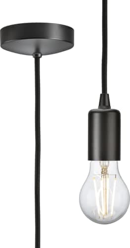Image of Knightsbridge 1.8m E27 Contemporary Pendant Set - Smoked Bronze