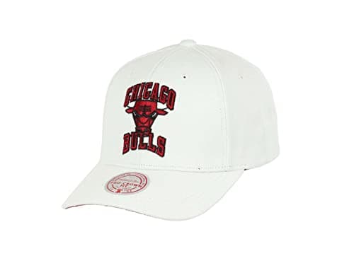 Image of Mitchell & Ness Chicago Bulls NBA All In Pro Crown Fit White Snapback Cap - One-Size
