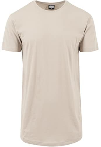 Image of Urban Classics Men's Shaped Long T-Shirt, Ivory (Sand), Large (Manufacturer Size: L)
