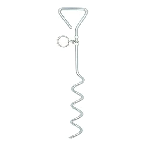 Image of Milestone Camping 31690 Outdoor Corkscrew Tie Out Stake / Keyring Attachment / Tether Pets and Tents / Ideal for Camping, Hiking, Fishing and More