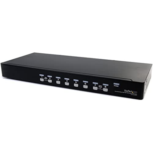Image of StarTech.com 8 Port VGA KVM Switch - 1U Rack Mount - USB VGA KVM Switch with Audio - 1920 x 1440 @60hz - KVM Video Switch (SV831DUSBAU)