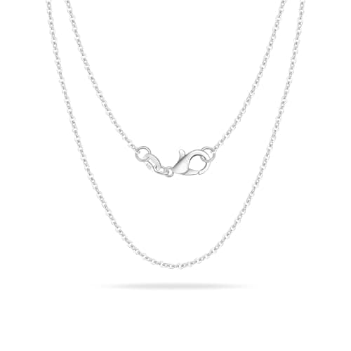 Image of Tibond Women's S925 Silver 16' 18' 20' 22' 24' 26' 28' Inch Thick Necklace 1.5mm Snake Chain Necklace Suitable for Layering or Replacement (O-Chain, 45cm(18 Inch))