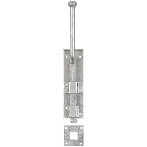 Image of Hardware Solutions - Monkey Tail Gate Bolt - Galvanised - For Securing Heavier Doors & Gates - 304mm - Pack 1 - Interior/Exterior Use