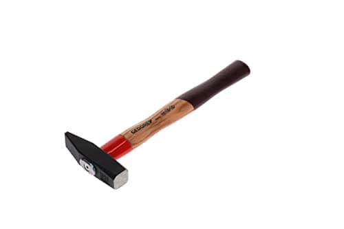 Image of Gedore 600H-500 500 g "Rotband" Hickory Engineers' Hammer - Brown/Red/Bordeaux