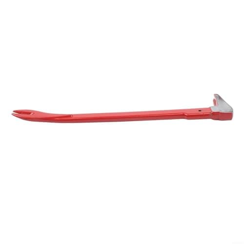 Image of Heavy Duty Nail Removal Pry Bar- Alloy Steel Flat Nail Puller Tool with Dual Claw Design for Precision Extraction- Red Finish Wrecking Bar for DIY Repairs 200mm(300mm)