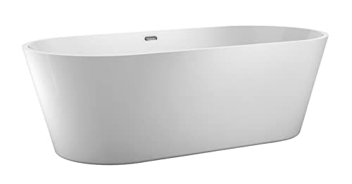 Image of Freestanding Bath | Double Skinned Acrylic Bathtub | Oval Design| Double Ended | 1485 x 790