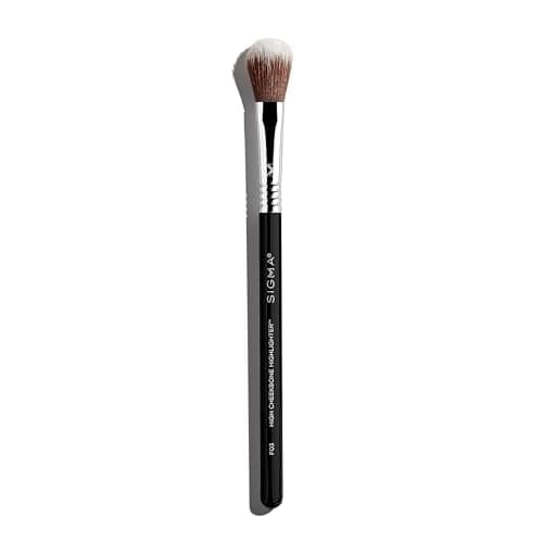 Image of Sigma Beauty Professional F03 High Cheekbone Highlighter Brush - Contouring, Buffing and Highlighting Nose, Chin and Cheekbones - Vegan, Hypoallergenic, Synthetic Makeup Brush
