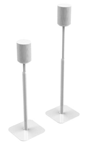 Image of Flexson Essentials Adjustable height Floor Stand for Sonos ERA 100, Twin pack in White