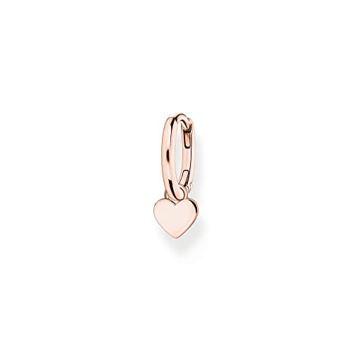 Image of THOMAS SABO Single hoop earring with heart pendant rose gold 925 Sterling Silver, 18k Rose Gold Plating