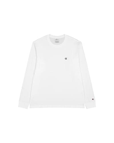 Image of Champion Legacy Basics-L-s Crewneck Men's Long-Sleeve T-Shirt, White, L