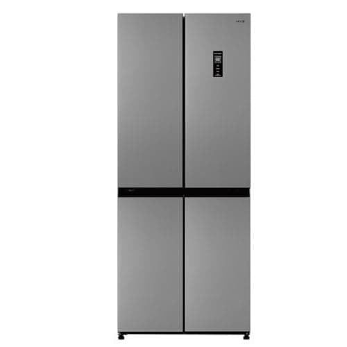 Image of HYE American Fridge Freezer - 4 Door American Style Fridge Freezer, No Frost, 418L Freestanding Cross Door Design, Low Noise (40dB), Cool Silver Finish - RF01AMCD430S03