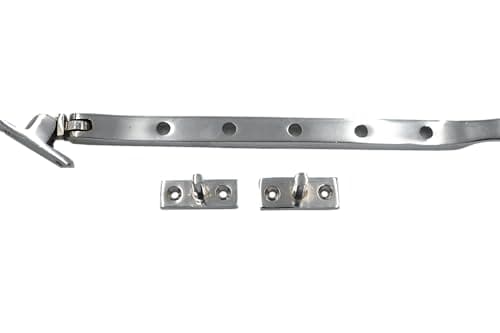 Image of Victorian Window Casement Stay, 254mm, Chrome Plated, Corrosion Resistant, Locking Pins (Chrome Plated)