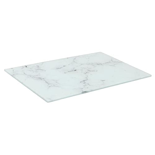 Image of Harbour Housewares Rectangle Glass Chopping Board - 30cm x 20cm - Marble - 1x Tempered Heat-Resistant Home Kitchen Worktop Saver Hob Cooker Stove Top Surface Protector Cover Cutting Boards