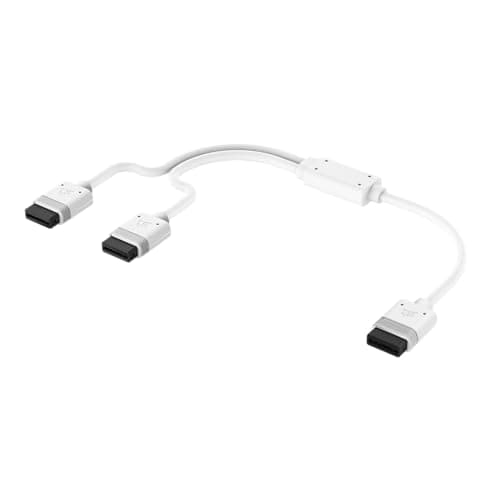 Image of Corsair iCUE LINK Y-Cable - 600mm Straight - White