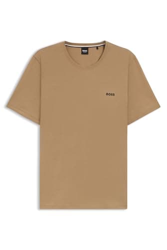 Image of BOSS Mens MixMatch Premium Cotton T-Shirt Short Sleeve Beige XXL