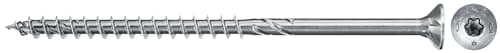 Image of fischer 670084 FPF Power-Fast II 3.5 x 50mm Chipboard Wood Screws, Countersunk Head with Inner Star TX, Partial Thread, Galvanised Blue Passivated, Box of 200