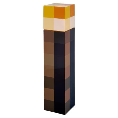 Image of Minecraft Iconic Shape Torch Drinks Bottle | Eco Freindly BPA-free Plastic Water Bottle with Screw on lid | Gift for Minecraft fan & Collector | Officially licensed Merchandise 650ML
